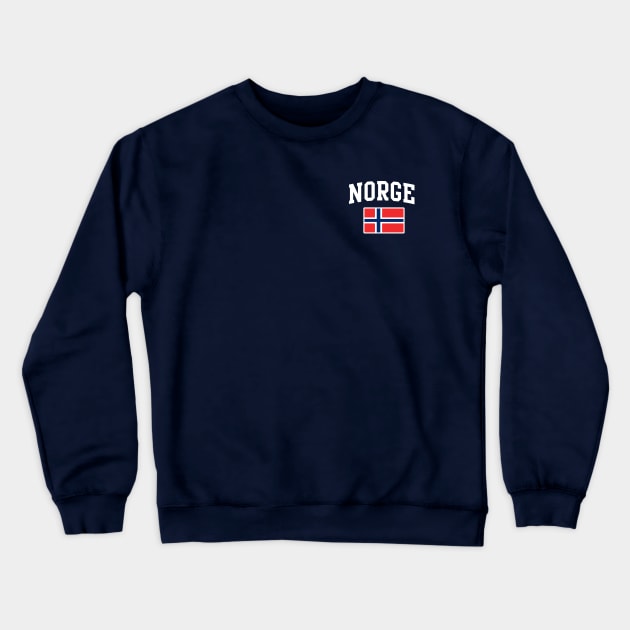 Norge Flag Norway Norwegian Crewneck Sweatshirt by E